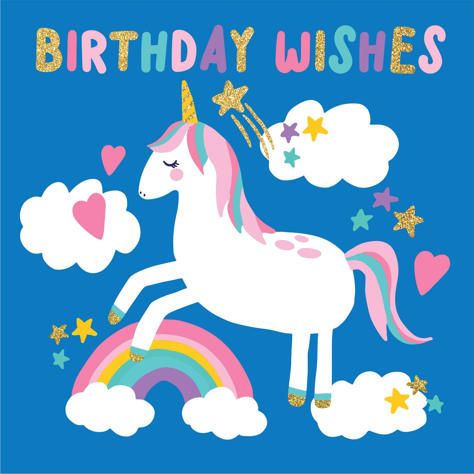 Greeting Card Enchanted - Unicorn Wishes